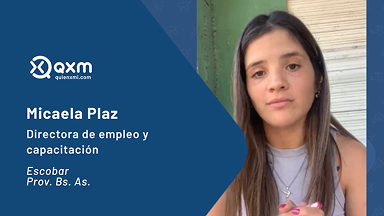 Micaela Plaz | Directora de empleo y capacitación | Escobar, prov. Bs. As.